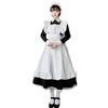 GEAHOL Classical Long Maid British Short Cosplay Gothic Devil School Cultural Maid Photo Cafe Uniform Size Outfit, Style, Sleeves, 4-Piece Set,