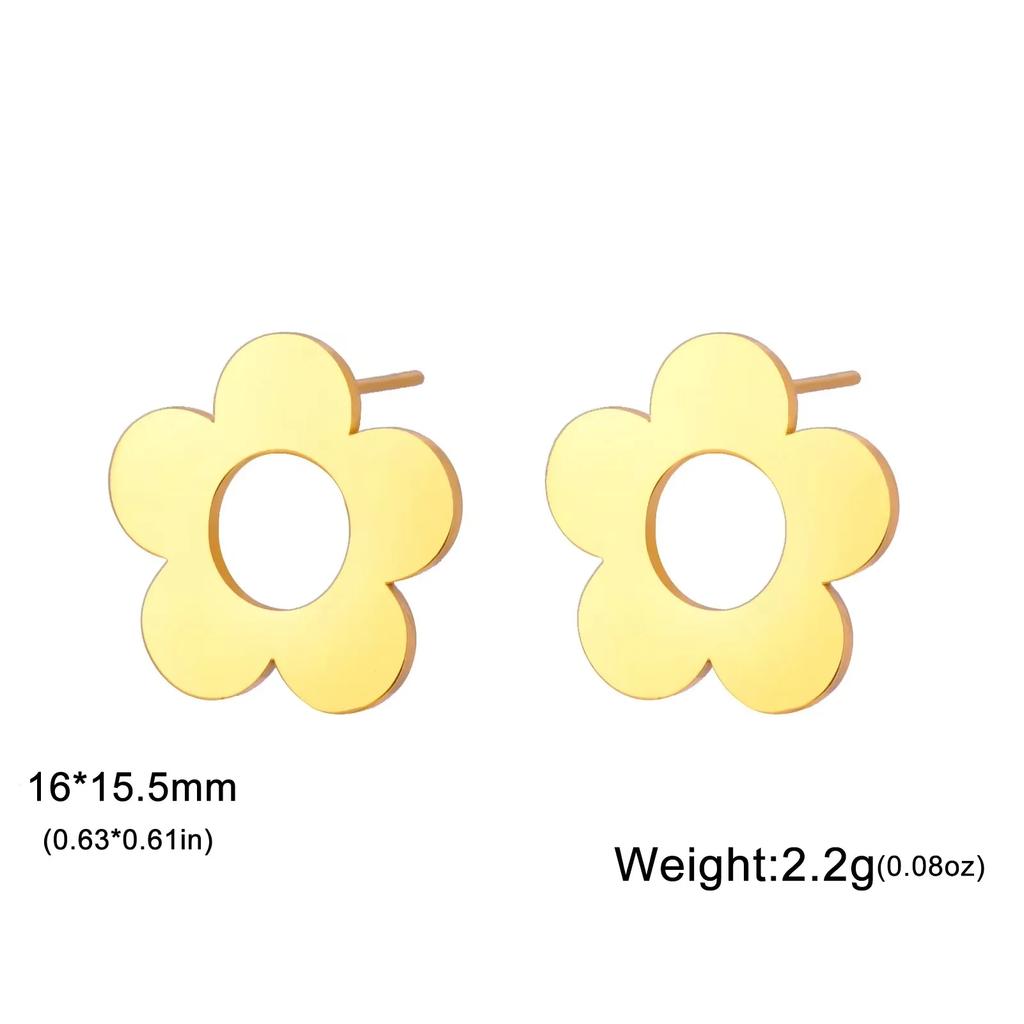Cazador Cute Flower Drop Earrings for Women 2026 Trending Gold Color Stainless Steel New In Earrings Party Wedding Jewelry Gift