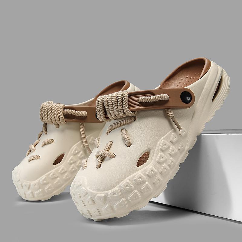 Fashion NEW 2025 Summer Thick Bottom Fashion Sandals Men Woman Casual Beach Shoes Hollow-Out Outdoor Slippers Cave Garden Shoes