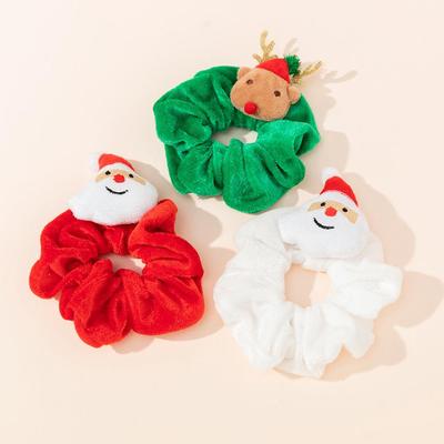 Festive Velvet Scrunchie Set - Santa & Reindeer