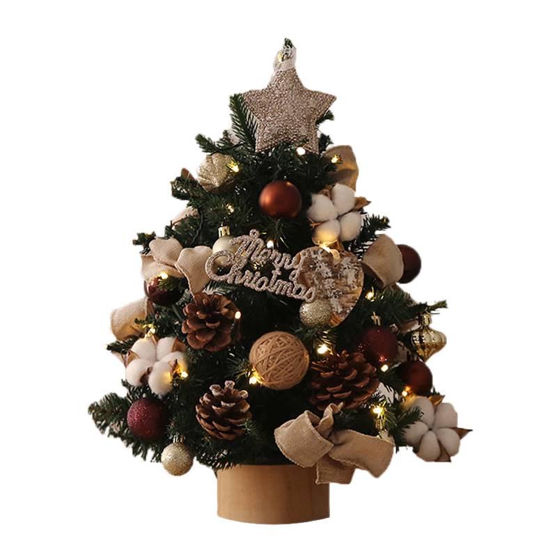 Xiaohongshu DIY Light-Up PE Christmas Tree, 45/60CM, for Tabletop or Window Display