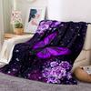 1PCcs Cozy Butterfly Floral Printed Flannel Blanket Lightweight Soft Throw Soft All-Season Bedspread for Couch Camping, Travel