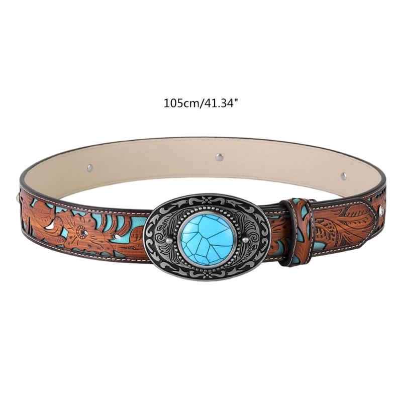 Cowboy Belts For Men Western Vintage Western Belt Turquoise Belt Buckle Belt