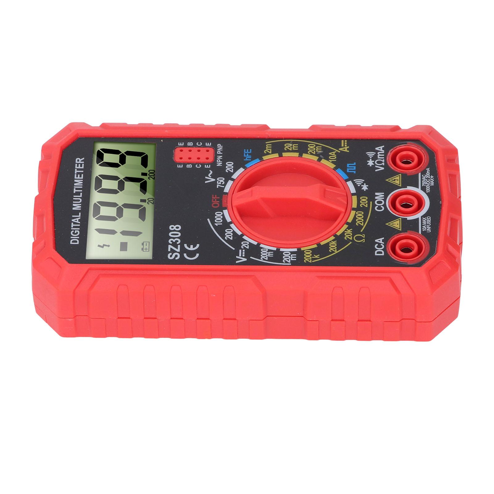 

Цифровий мультиметр 4000 відліків Виявлення NCV Тестер напруги AC DC Портативний Ом Вольт Амперметр для дому автомобіля промисловості