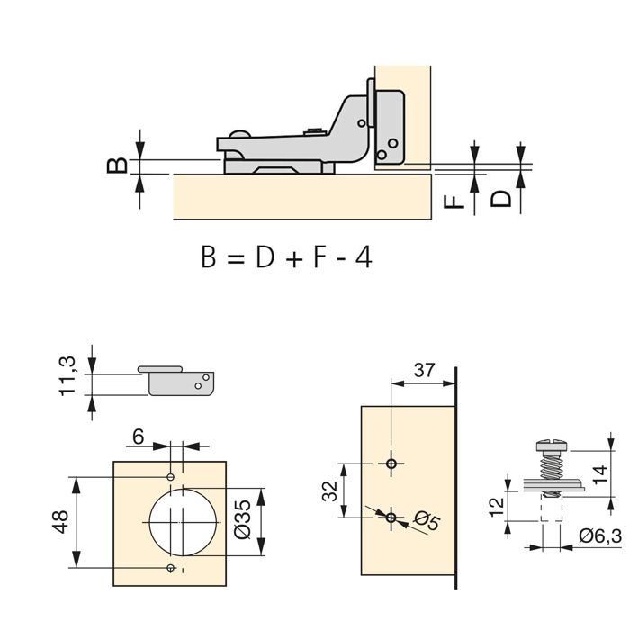 Emuca lot de 20 charnières super coudées x91 à fermeture amortie et embases euro, hauteur 0, acier, titane