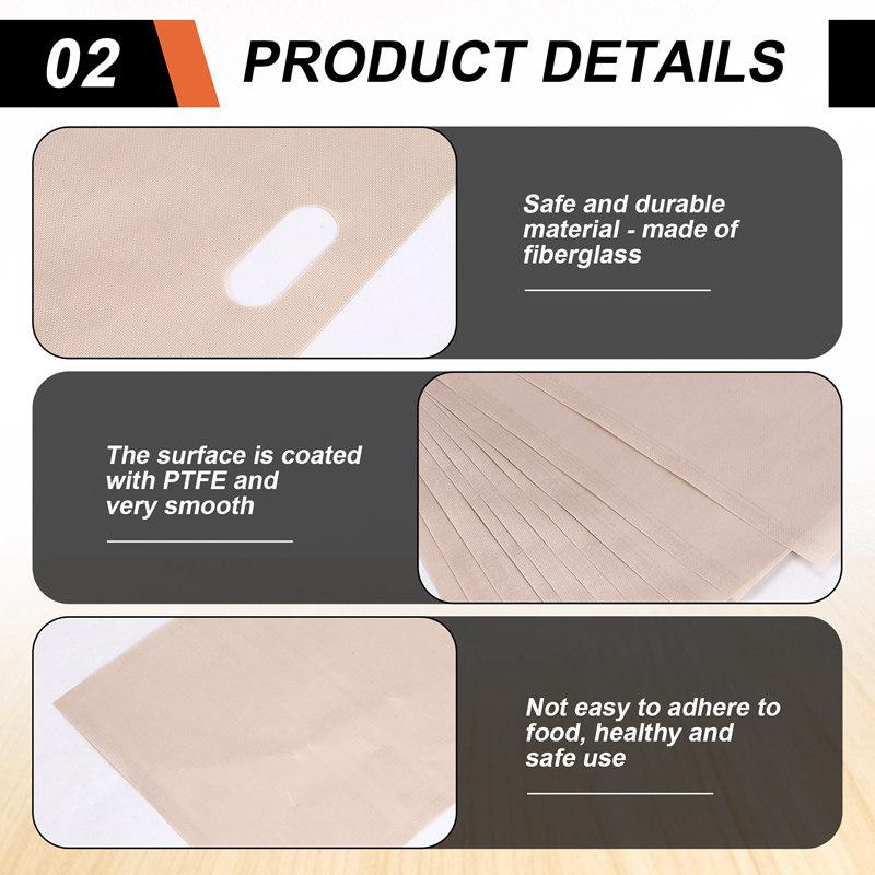 *A91P 12Pcs Reusable Toaster Bag Non-Stick Bread Baking Bag Sandwich Bags Toast Microwave Heating Pastry Tools 17X19cm