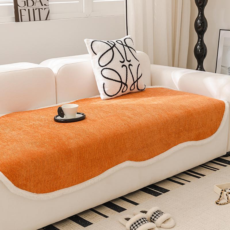 

Подушка для дивана специальной формы из синели Nordic Light Роскошный высококачественный чехол для дивана Нескользящая грязеотталкивающая всесезонная универсальная подушка для сиденья 70*70cm