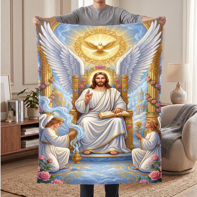 Divine Mercy (5) Soft Warm Flannel Blankets Comfortable Blanket for Home Decoration Gifting