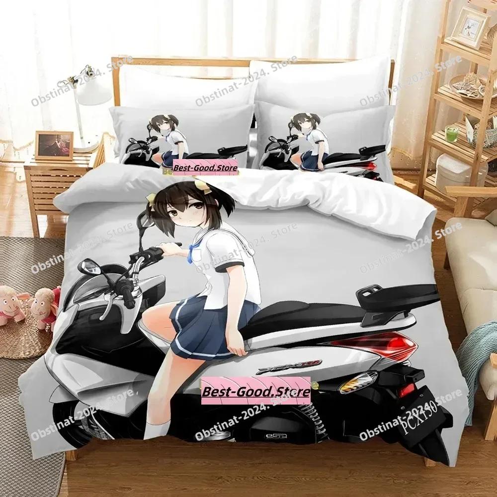 Bakuon!! Bedding Set Single Twin Full Queen King Size Bed Set Adult Kid Bedroom Duvetcover Sets 3D Print Anime Bed Sheet Set