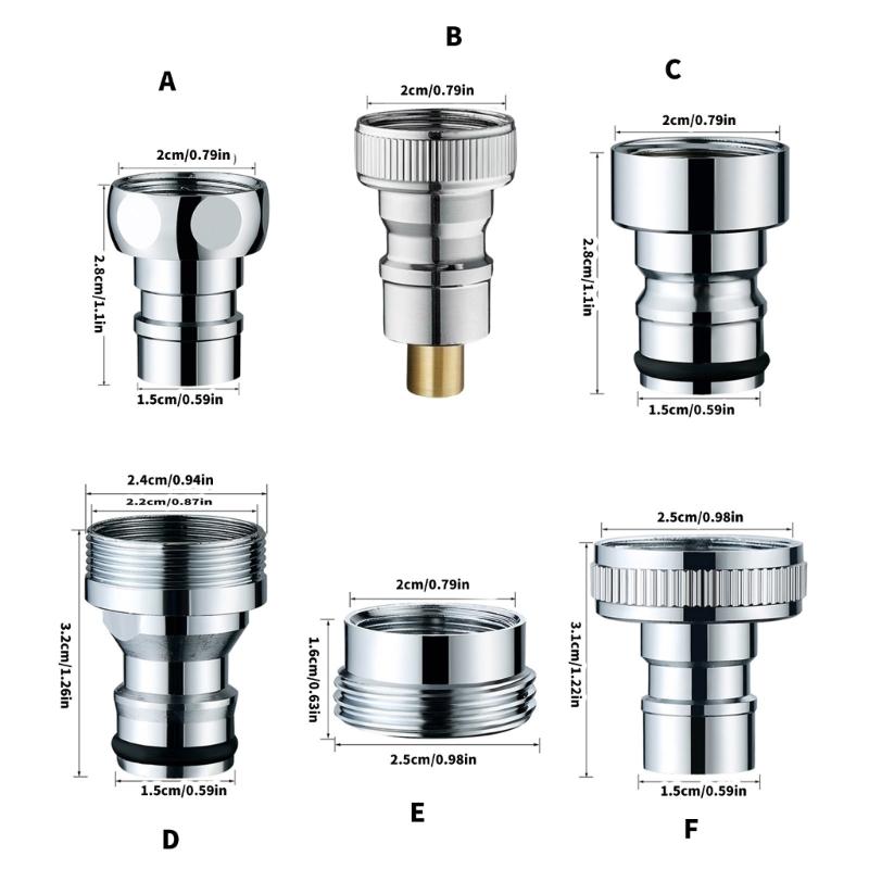 Universal Mixers Tap Adapter Bathroom Accessory Portable for Garden Hose Connection Fit Multiple Threaded Faucets