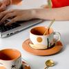Retro Design Niche Coffee Cup Saucer Set for Women's Personal Ceramic French Afternoon Tea Cup Gift Box