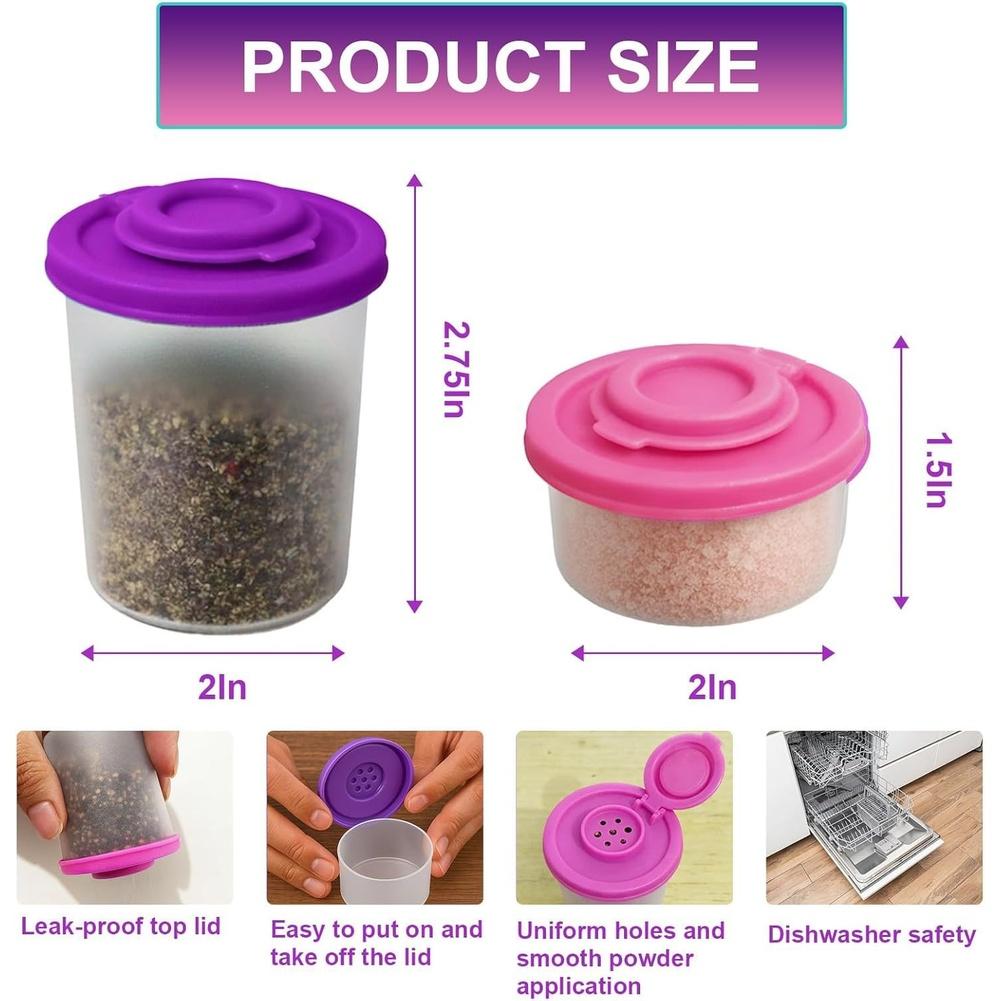 Für Salz- und Pfefferstreuer in Reisegröße mit luftdichten Deckeln aus Kunststoff für den Außenbereich wie Camping und Picknicks