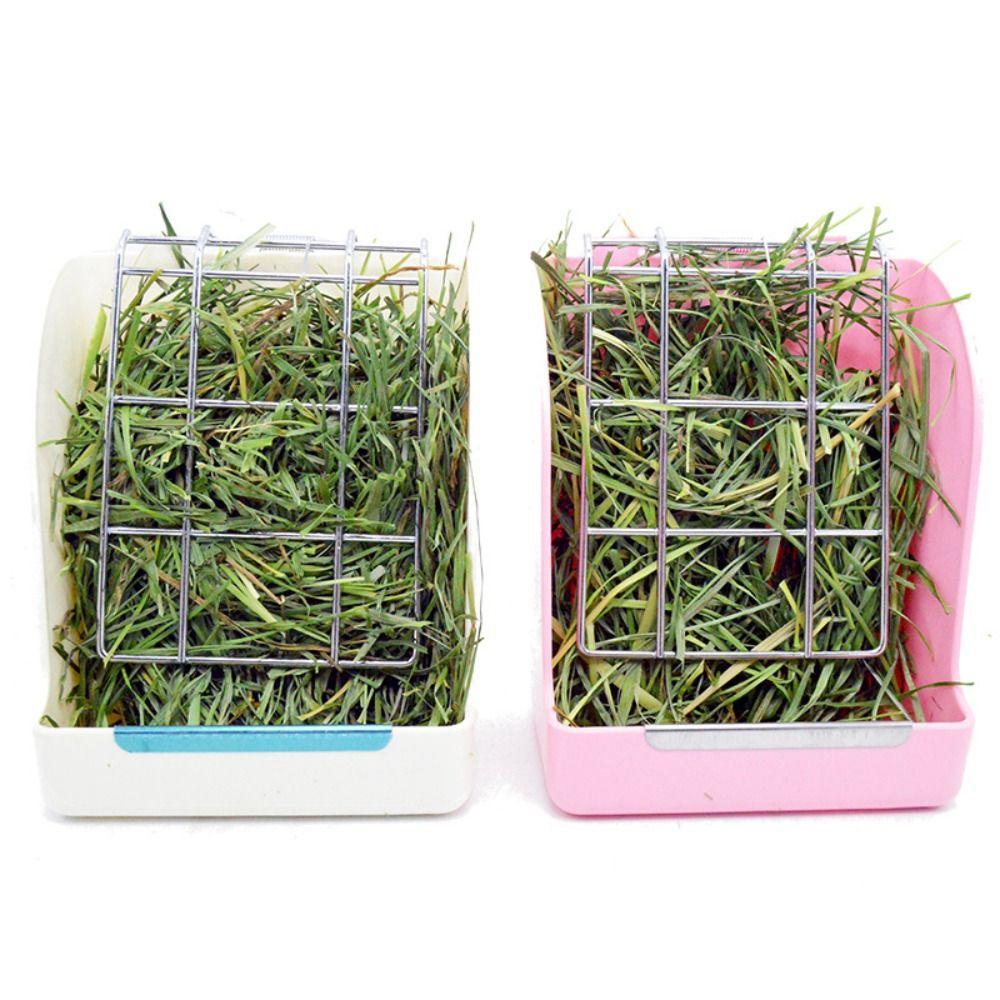 Hanging Plastic Food Dispenser Feeding Rack Grass Container Rabbit Hay Feeder Grass Holder