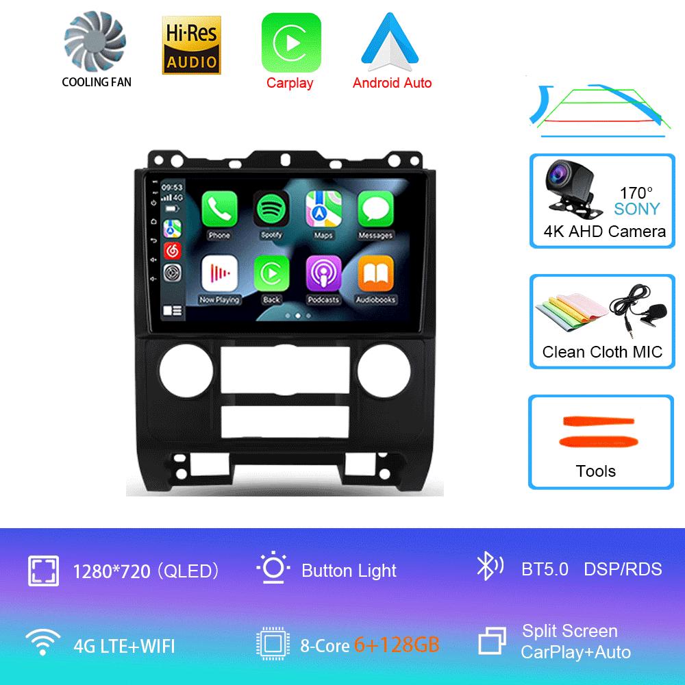 Car Radio Android14 For Ford Escape 2007 2008 2009 2010 2011 2012 Navigation GPS Multimedia Video Player Stereo wireless Carplay