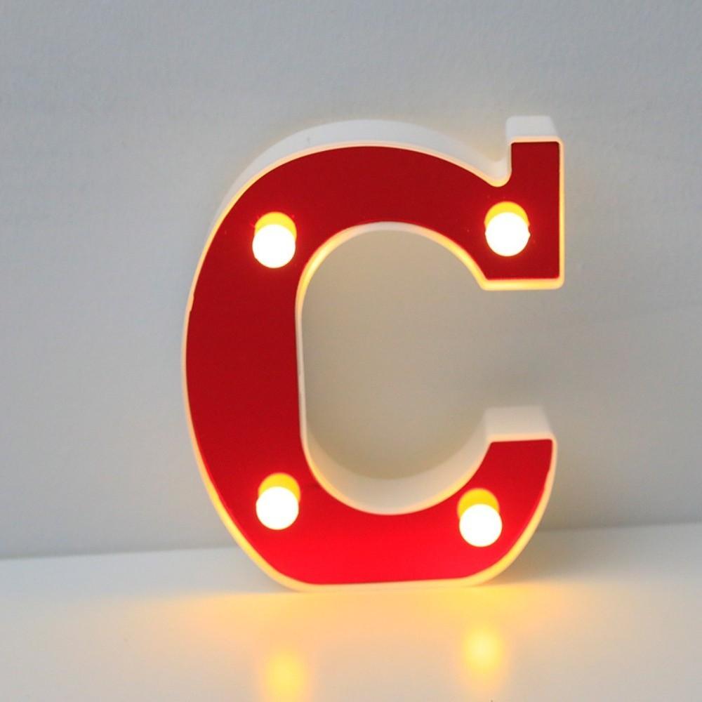 16cm Size Luminous Letters Red White Color LED Letter Night Light Outdoor Decoration