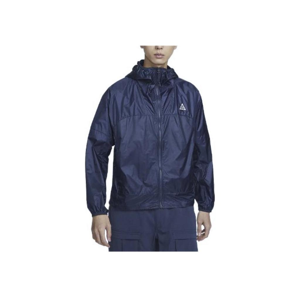 Nike ACG Cinder Cone Embroidered Windproof Hooded Casual Jacket Men Jackets Navy-Blue DB0979-437