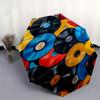 Vinyl Records, Music Collection Themed Automatic Opening and Closing Umbrella, Brightly Colored 8-rib Portable Umbrella, Suitable for Men an