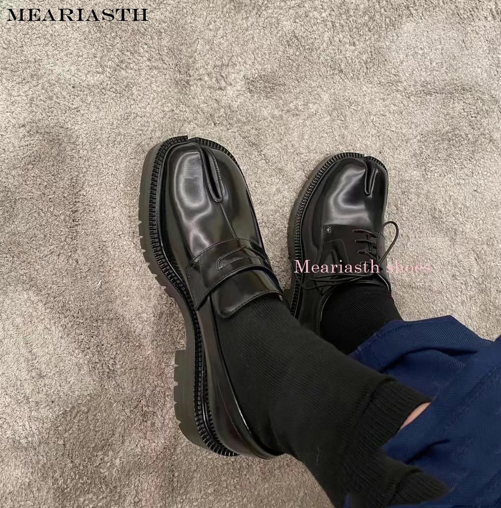 Femei Pantofi Tabi din piele neagră lucioasă de primăvară Toc gros Pantofi joasă Bărbați mărimea 46 cu șireturi Casual alb pantof cuplu sport nou