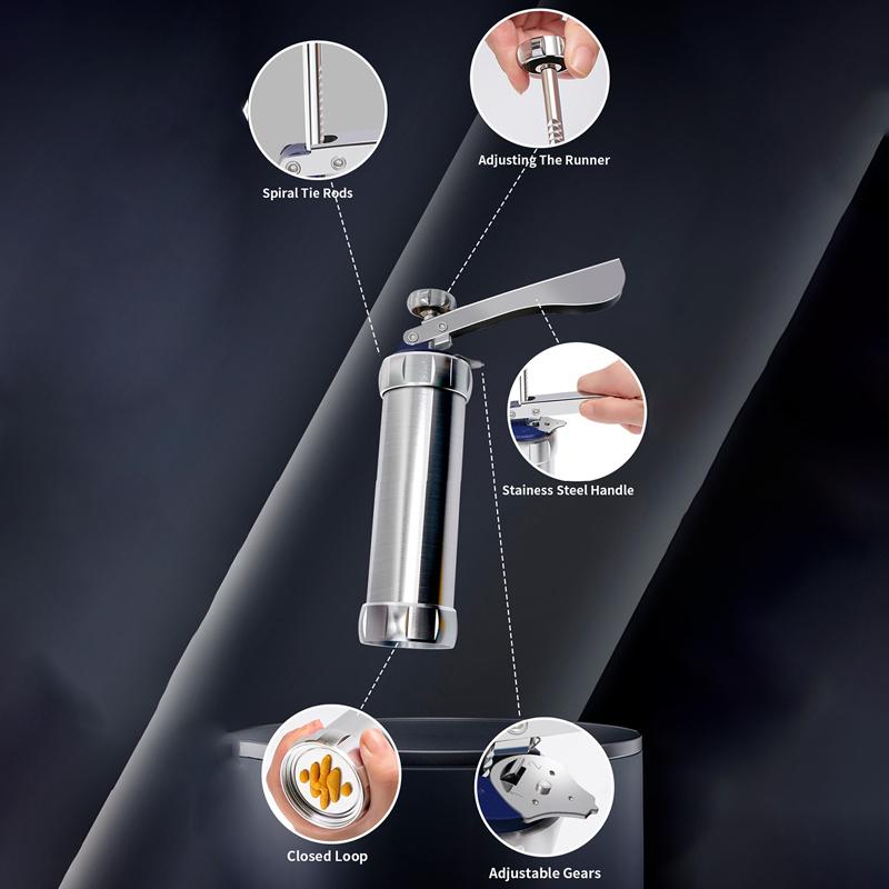 Stainless Steel Cake Cream Decorating Gun Sets Cookie Making Machine Nozzles Mold Pastry Syringe Extruder Kitchen Baking Tools