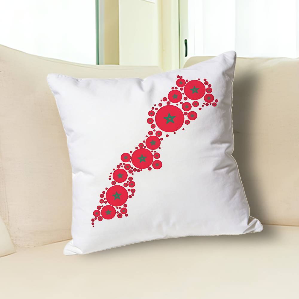 M-Moroccos Flag Map Various Sizes Square Pillow Case For Car Home Bedchamber Decor Custom Valentine gift