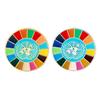 United Nations SDGs Rainbow Enamel Pin Sustainable Development Goals Lapel Badge Multicolor Brooch Clothes Decoration