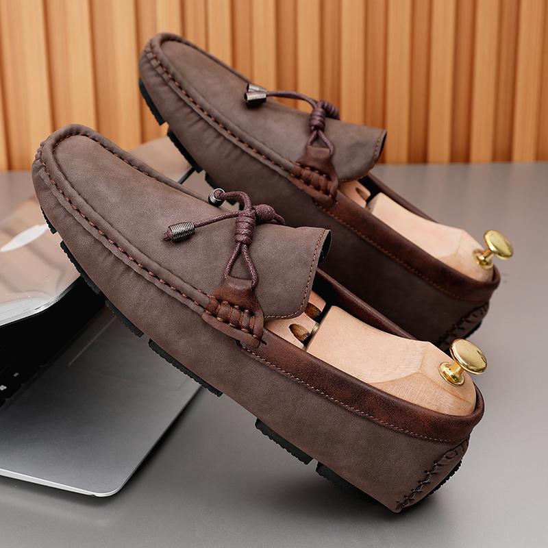 FashionElegantes Повседневные кожаные туфли-лодочки с кисточками Slip on Офисная мужская — фото 3