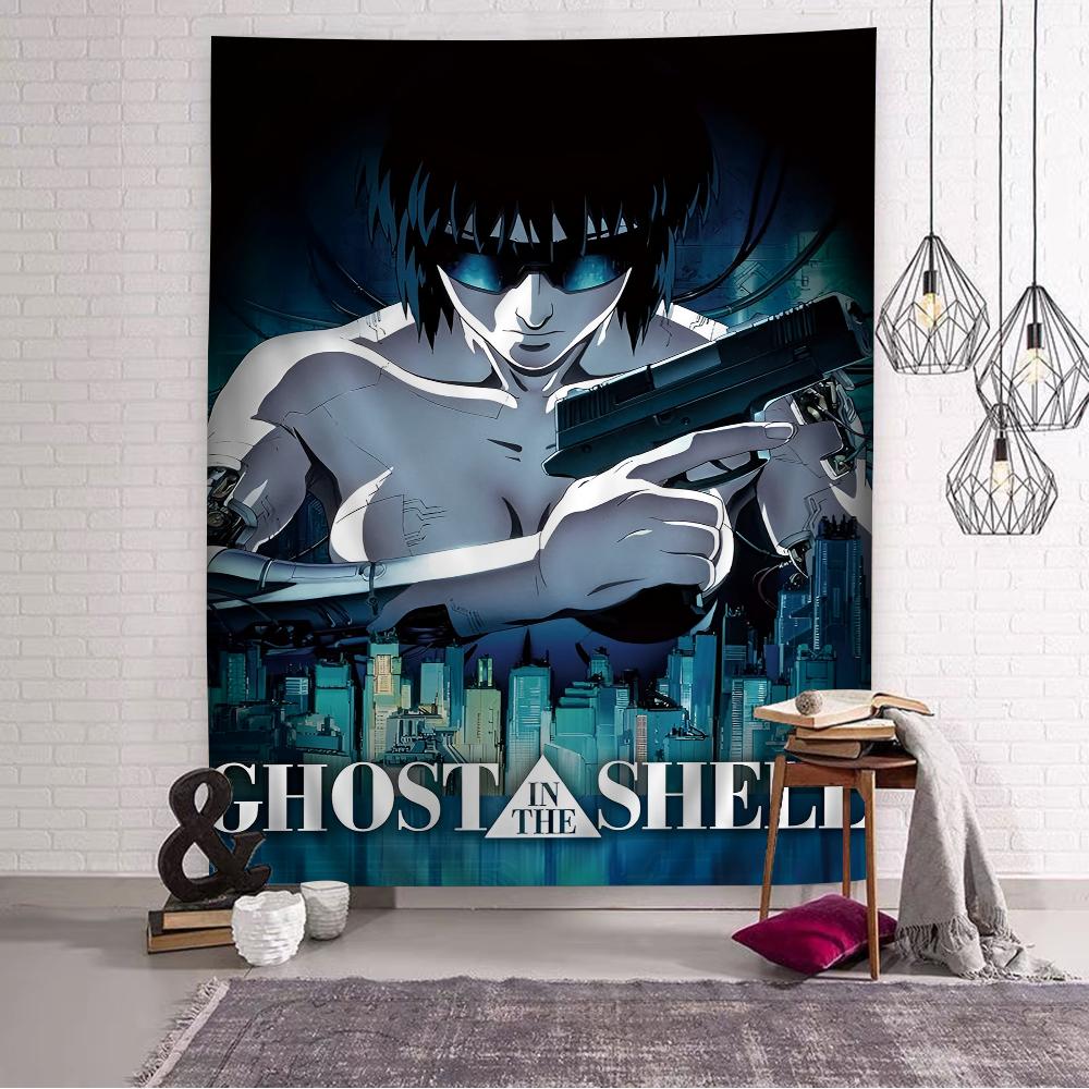 Classic Japan Anime Ghost In The Shell Print Cartoon Tapestry Home Decoration Hippie Bohemian Decoration Divination Home Decor