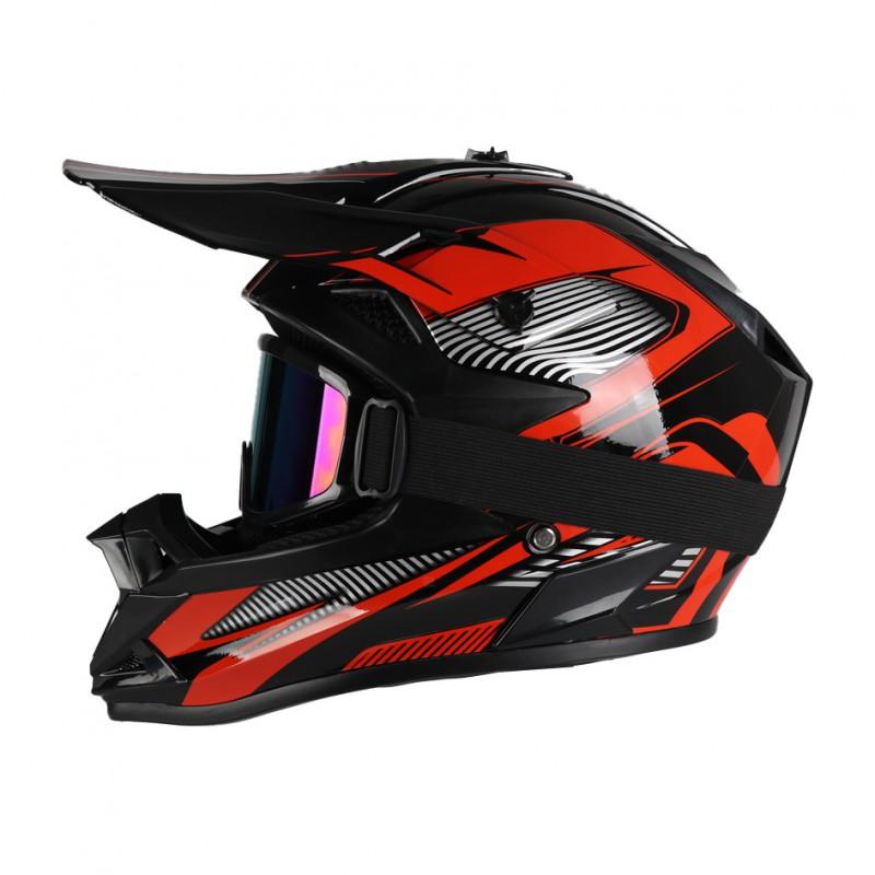Full Face Off-Road Motorcycle Helmet ABS Material DOT Certified Adult Trail Dirt Bike Riding