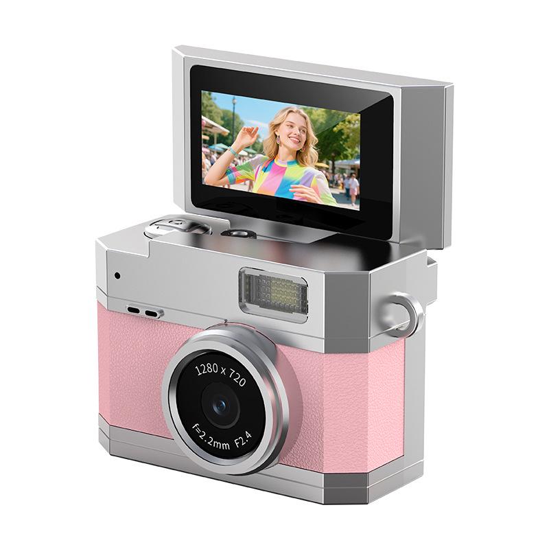 Retro CCD HD Thumb Flip Mini Digital Camera for Kids