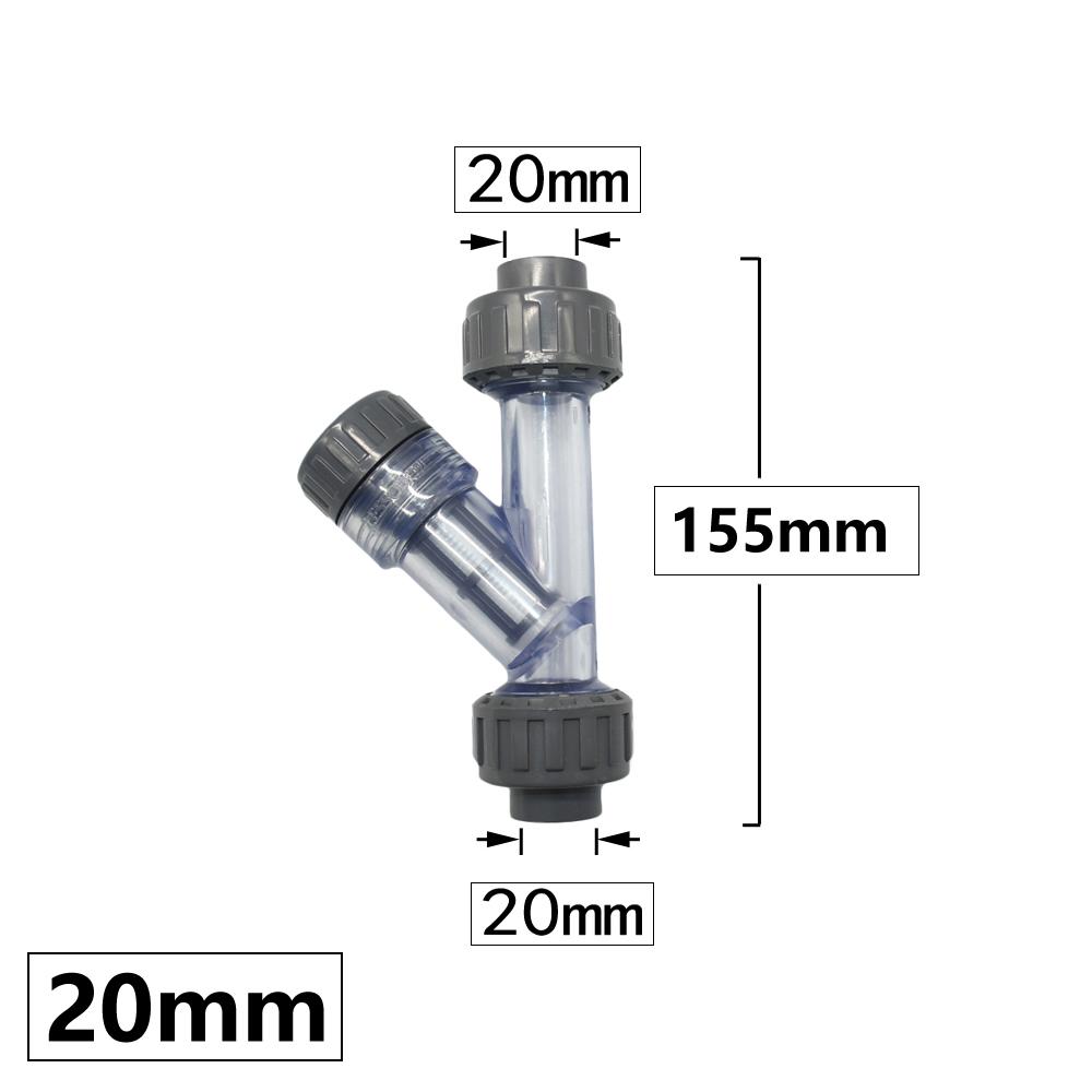 

Transparent 20/25/32/40/50/63mm Socket Type Water Filter Irrigation Filter Strainer For Farm Garden