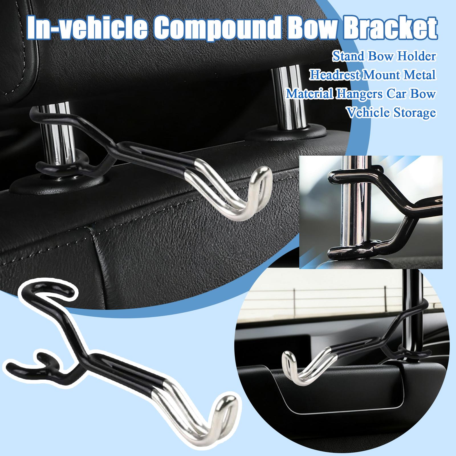 

Bow Hanger For Truck Hunting Shooting Compound Bow Bracket Stand Bow Holder Headrest Mount Metal Material Hangers Car Bow Vehicle Storage One Size