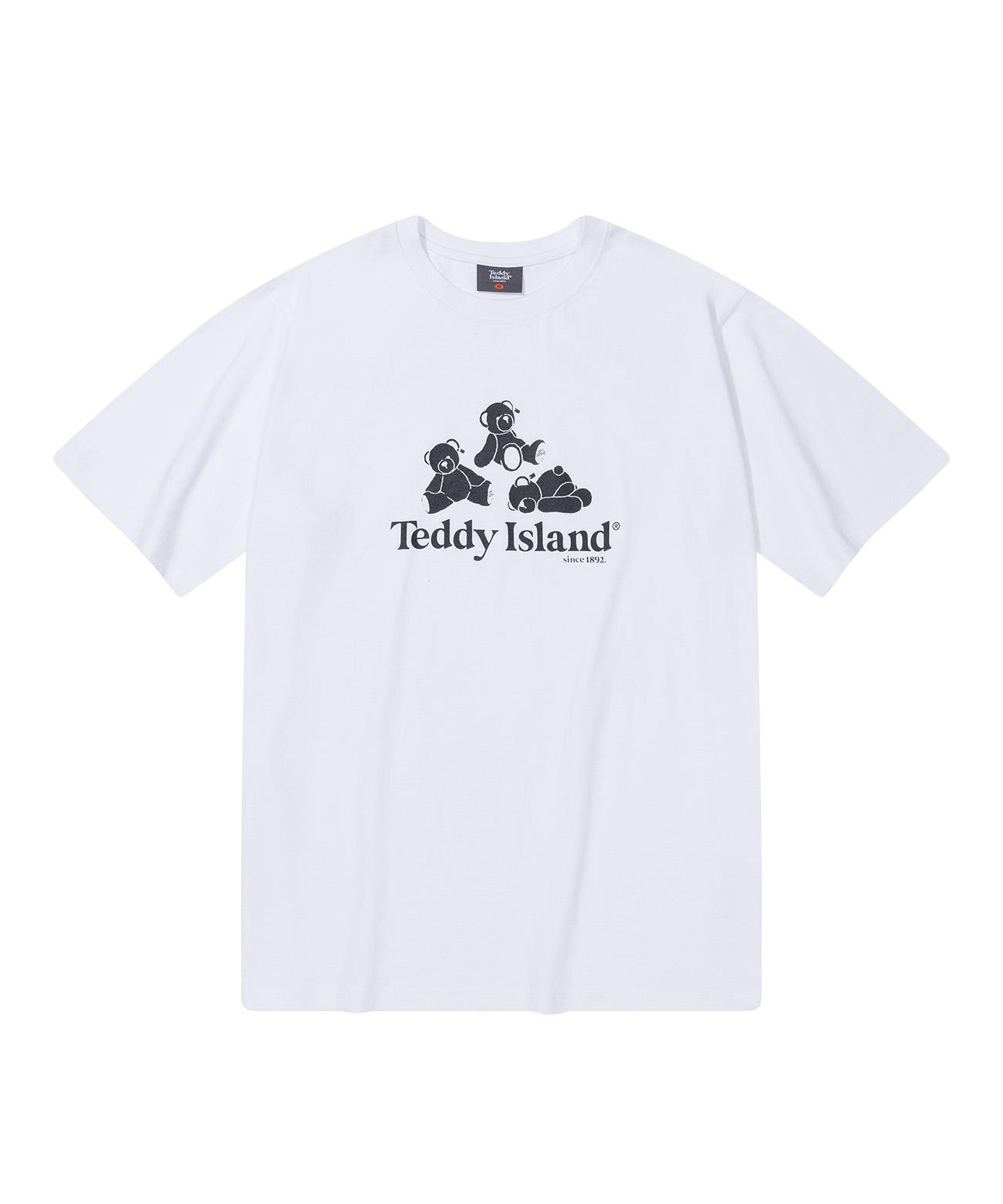 Teddy Island Three Teddy Short Sleeve White White/L