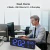 36*11.5*2.3cm Large RGB Digital Wall Clock TEMP Humidity Date Week Count-up Countdown 12/24H Bluetooth Time Synchronization LED Clock