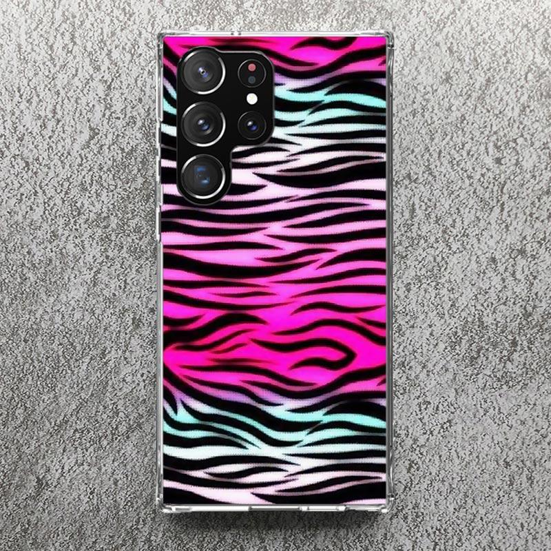 Zebra Stripe Print Soft Case for Samsung Galaxy S25 S24 S23 S22 Ultra S21 Plus S20 FE Phone Shell S10 + Pattern Cover Print Soft