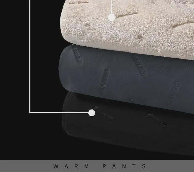 Men's Winter Fleece-Lined Waterproof Windproof Pants - Thick, Warm, and Comfortable for Middle-Aged Dads