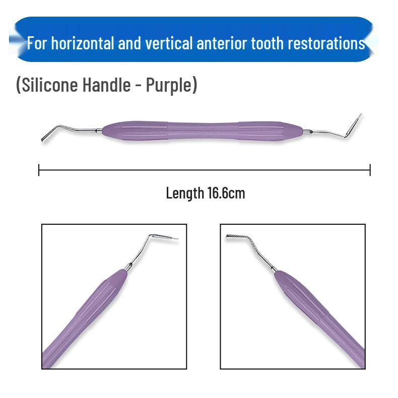 Dental Aesthetic Filling Resin Trimmer Kit, 7-Piece, New Silicone Handle, High-Temperature Resistant.