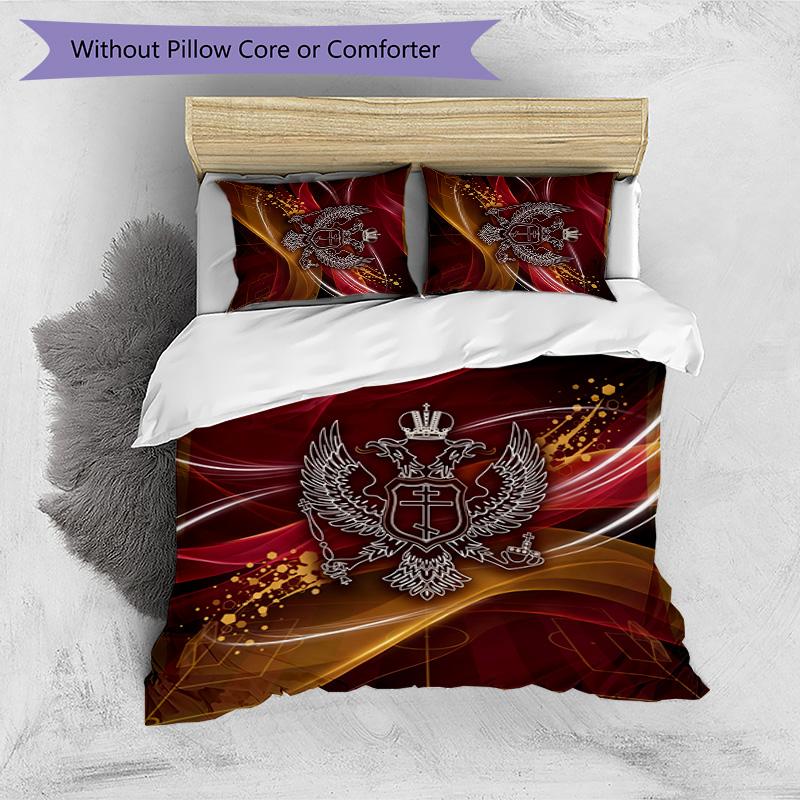 Serbia Printed Bedding 3 Piece Set Cozy Breathable Bed Cover Set as Housewarming Holiday Gift