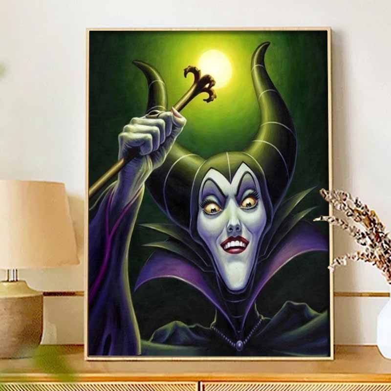 Disney Diamond Painting 5D Handmade DIY Maleficent Diamond Stickers Home Room Decorations Gifts