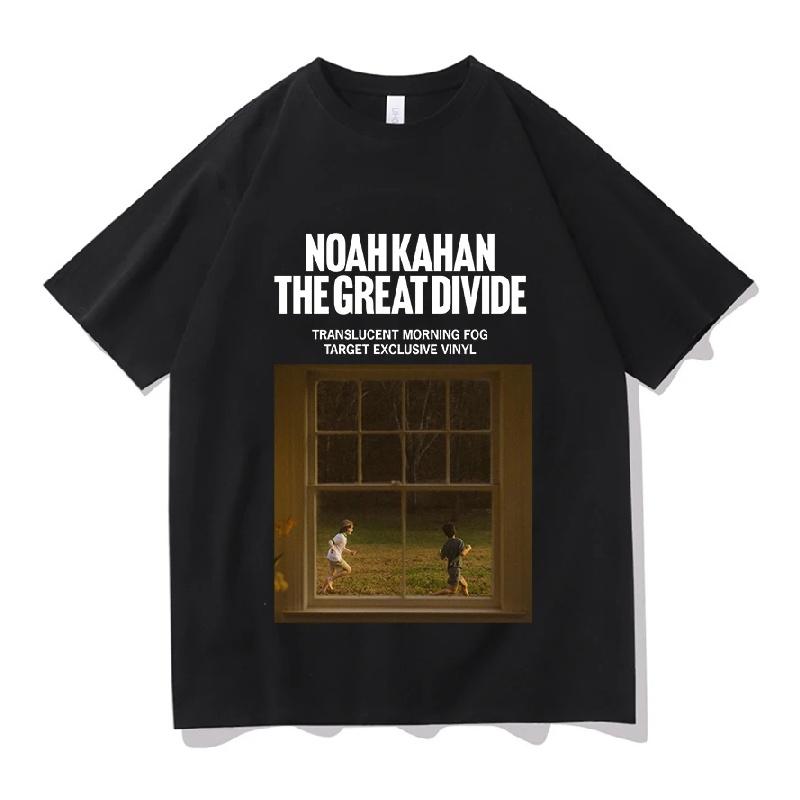 

2026 Noah Kahan The Great Divide TShirt Vintage Casual Streetwear Fashion Hip-hop Unisex Pure Cotton Tees Graphic Short Sleeve S чёрный