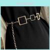 Elegant Gold Quadrilateral Waist Chain For Women Fashionable Accessory For Dresses