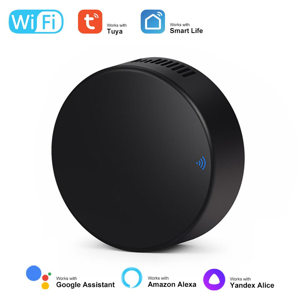 Tuya WiFi Smart IR Remote Control Universal RF 433Mhz Infrared Remote Controller for TV Air Conditioner Work with Google Alexa 5V чёрный