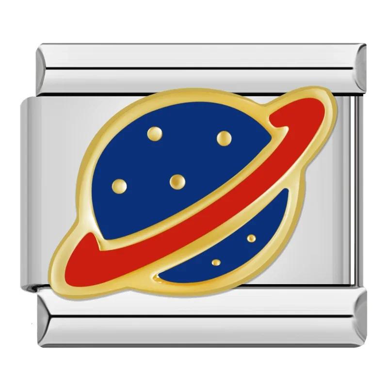 Мода 2024 года, подвеска в виде кота, звезды, радуги, ангела, итальянские звенья, подходят для браслета 9 мм, изготовление ювелирных изделий своими руками, DJ738-C