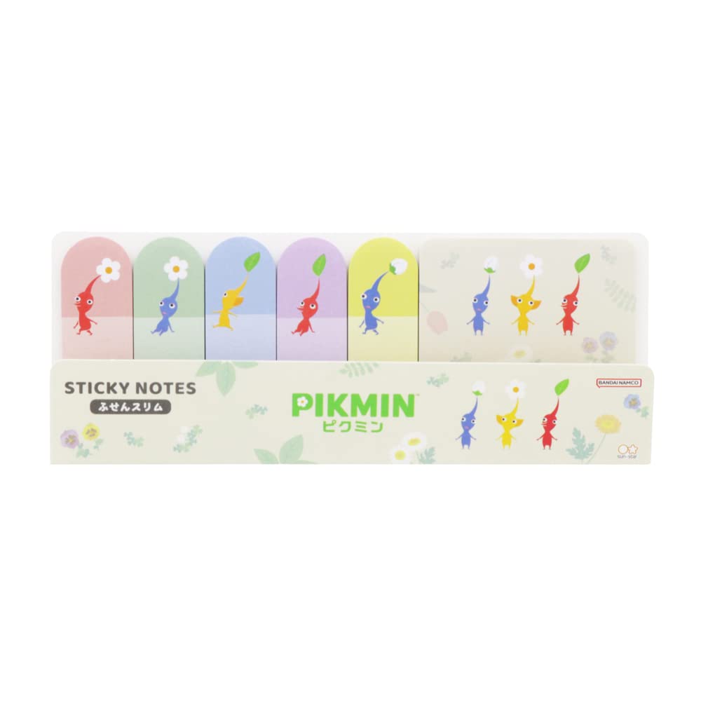 Sunstar Stationery Pikmin Sticky A S2837595 Notes, Slim, Pattern,