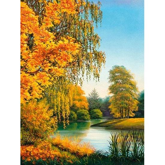 huacan 5D Diamond Embroidery Sale Landscape Pictures Of Rhinestones Diamond Painting Full Square Forest Cross Stitch