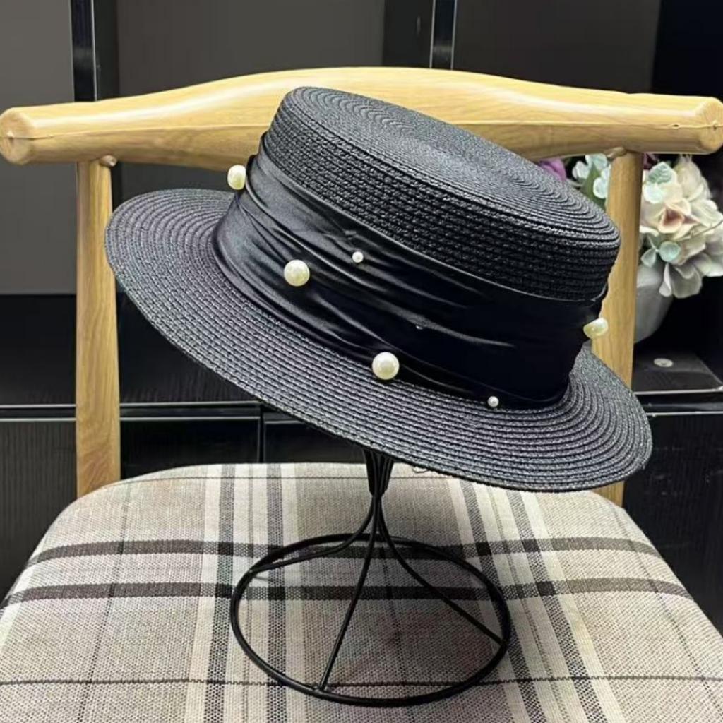 Summer Shade Outdoor Sun Hat Fashion Versatile Straw Hat Women's French Hat Temperament Sunscreen Hat