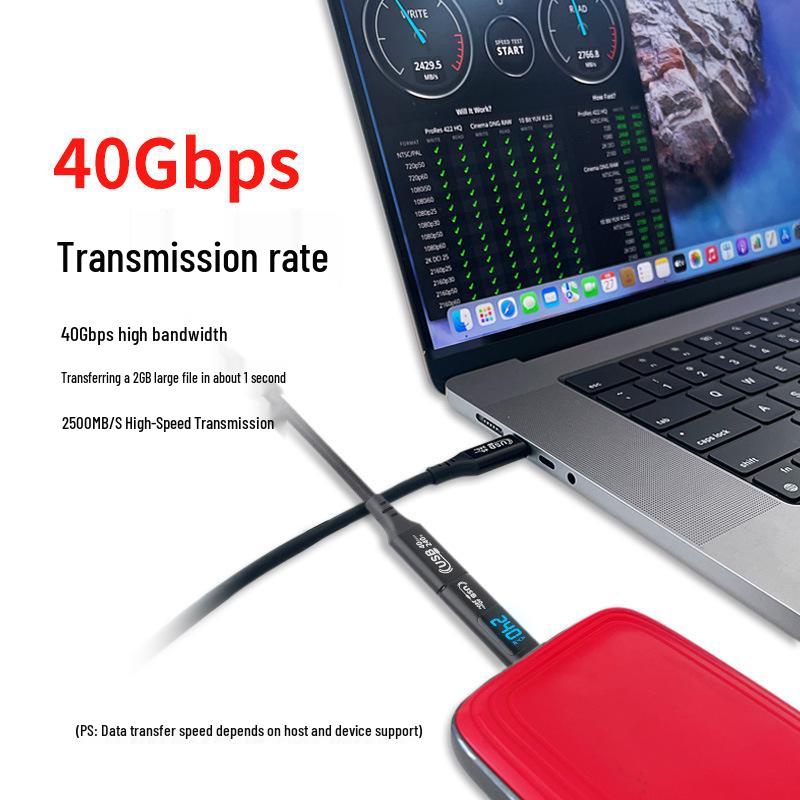 USB4 Display-Adapter 240W mit Spannungsüberwachung, 40G Volle Funktion Typ-C - Exklusiv für Rückkehrer