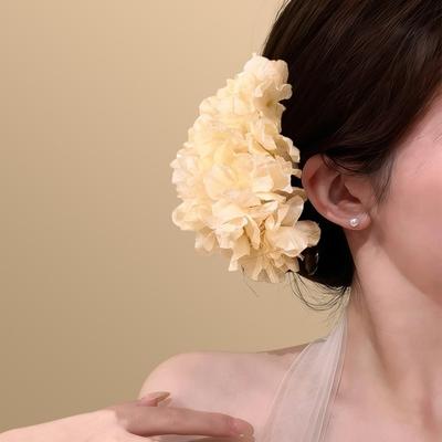 Vintage Sweet Flower Duckbill Clip Elegant Chinese Style Beach Hair Claw Hair Accessories Simulation Vacation Headwear