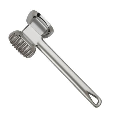 Stainless Steel Meat Tenderizer Double Sided Hammer for Steak with Flat and Textured Surfaces for Even Meat Softening and Preparation