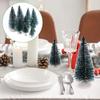 10pcs Mini Christmas Tree Tabletop Pine Tree For Home Party Festival Scene Decor Desktop Ornament Artificial Xmas Trees