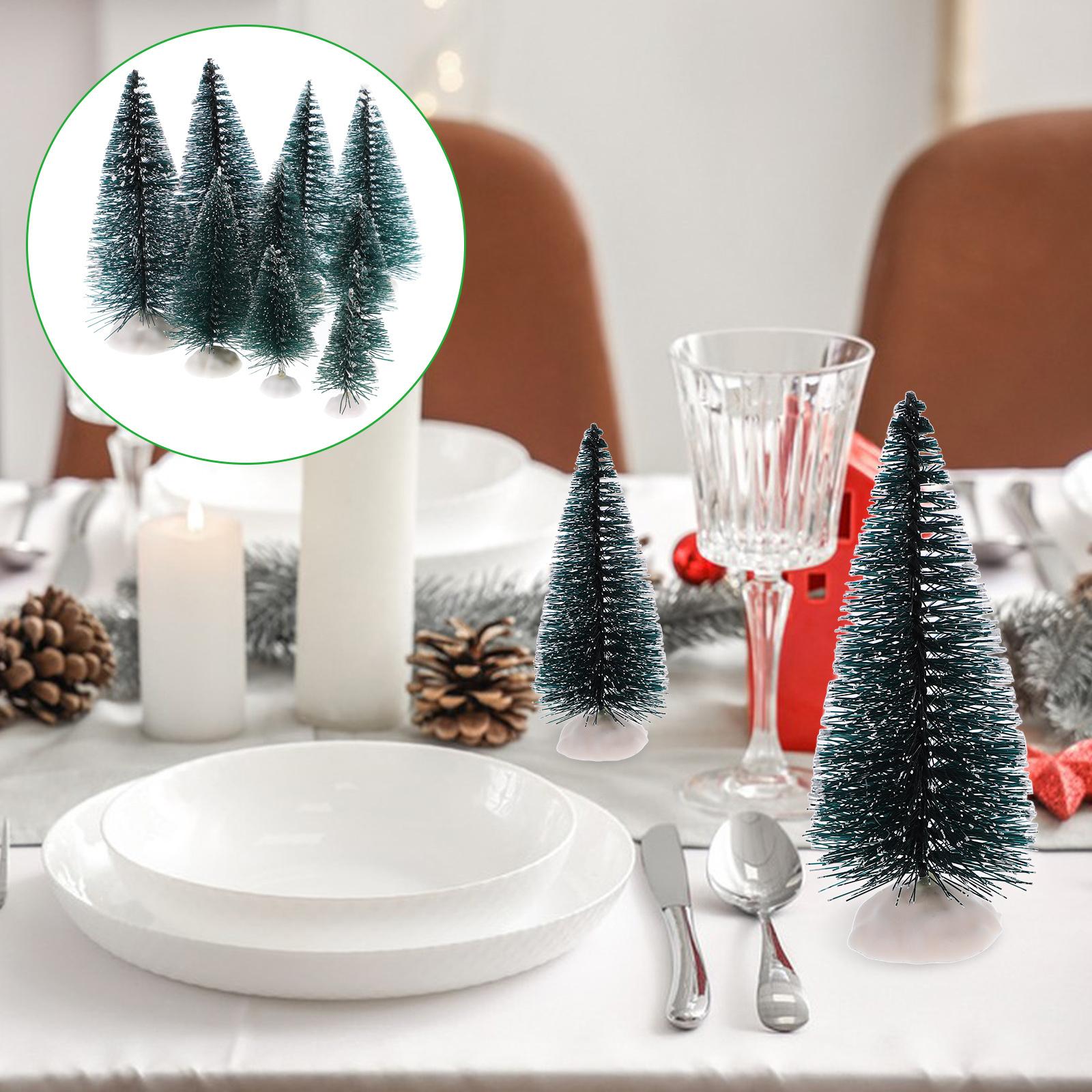 

10pcs Mini Christmas Tree Tabletop Pine Tree For Home Party Festival Scene Decor Desktop Ornament Artificial Xmas Trees other